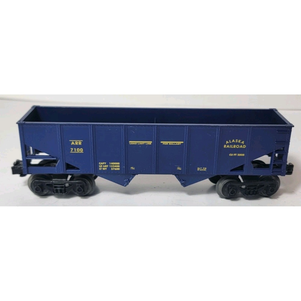 Lionel O Gauge Alaska Railroad Hopper Freight Car Blue ARR #7100 Model Train